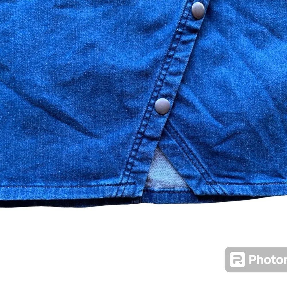 New We the Free womens denim medium wash mini skirt size 10 coastal cowgirl